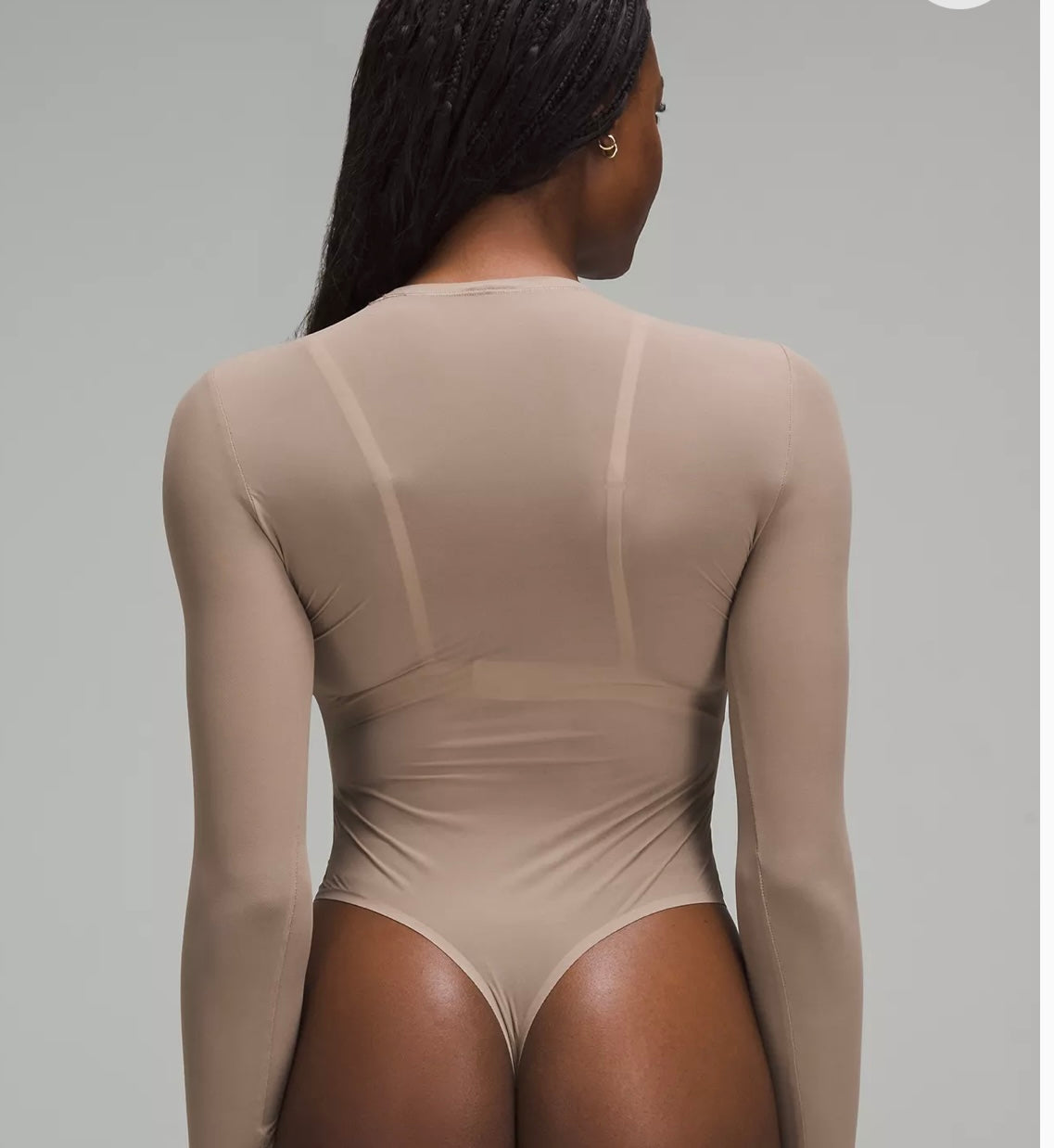 Body de cuello redondo y manga larga de malla Nulu de Wundermost Lululemon